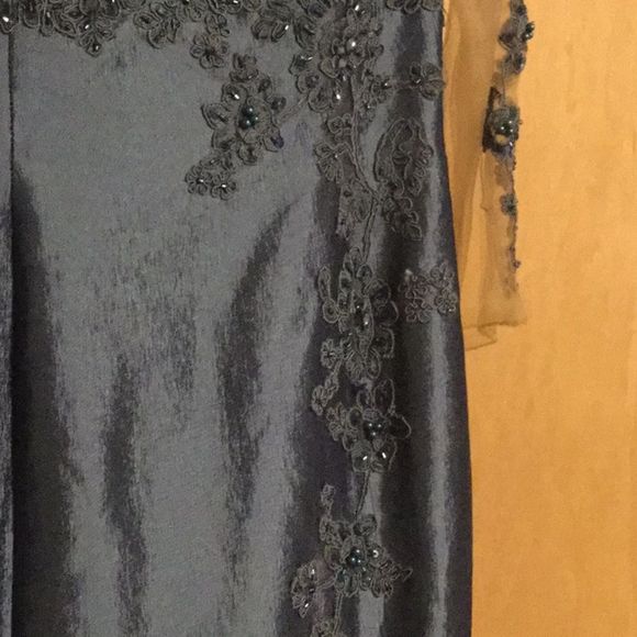 MAC DUGGAL  61391R blue/ nude - Picture 9 of 10